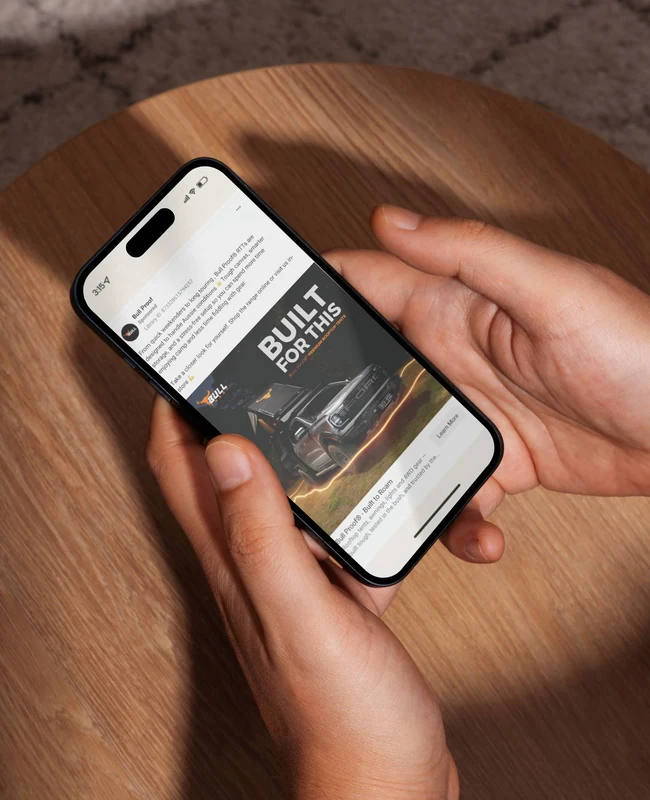 Meta advertising shown on a mobile phone